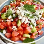 Vibrant Watermelon Feta Salad Ready to Enjoy