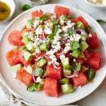 Vibrant Watermelon Feta Salad in a Bowl