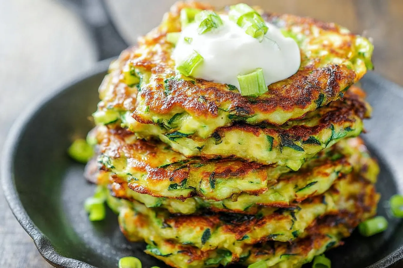 Zucchini Fritters: Deliciously Addictive Snack Recipe 1 Crispy Zucchini Fritters Ready to Serve