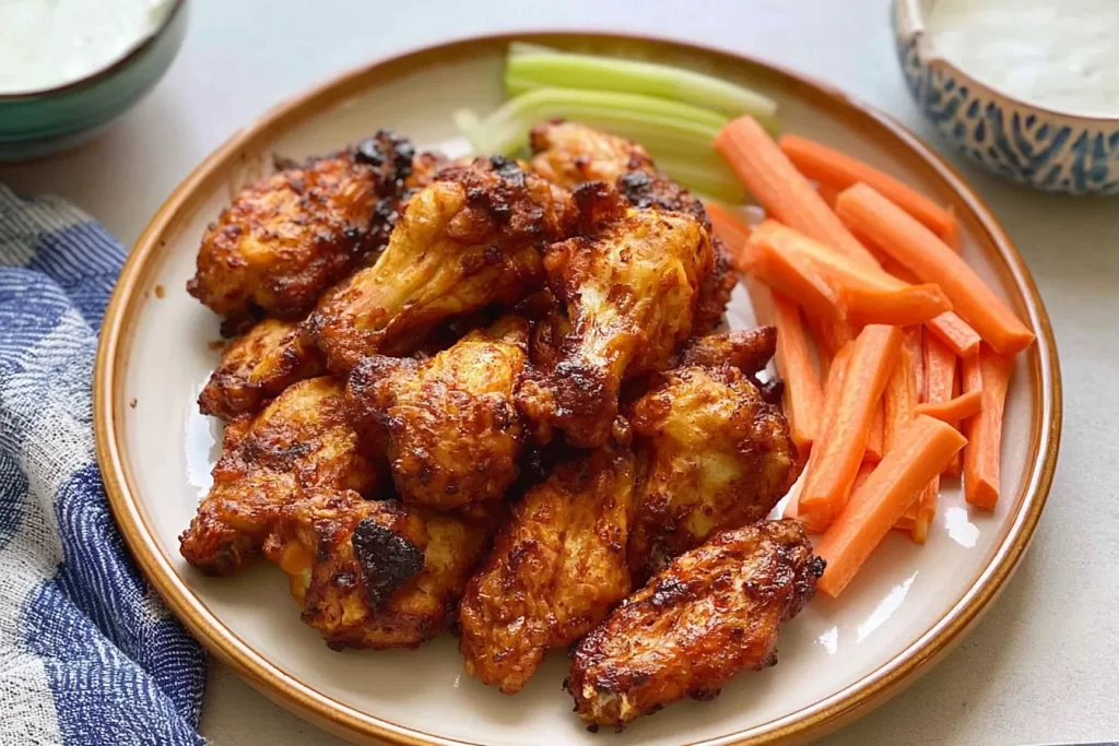 Crispy Air Fryer Chicken Wings Ready to Serve
