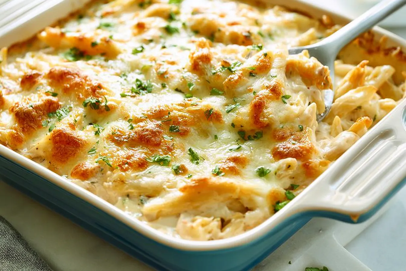 Baked Chicken Alfredo Casserole Freshly Baked