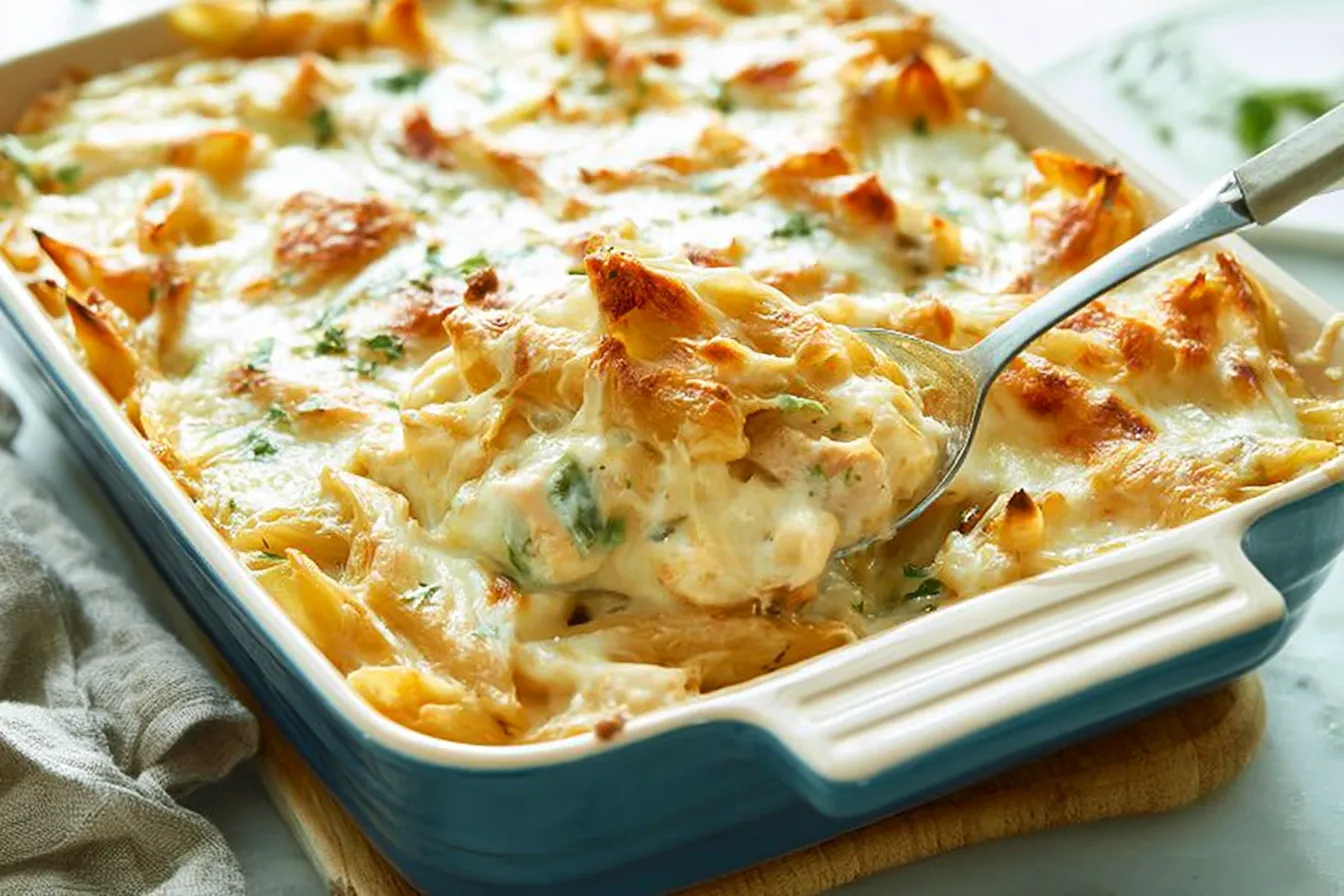 Baked Chicken Alfredo Casserole