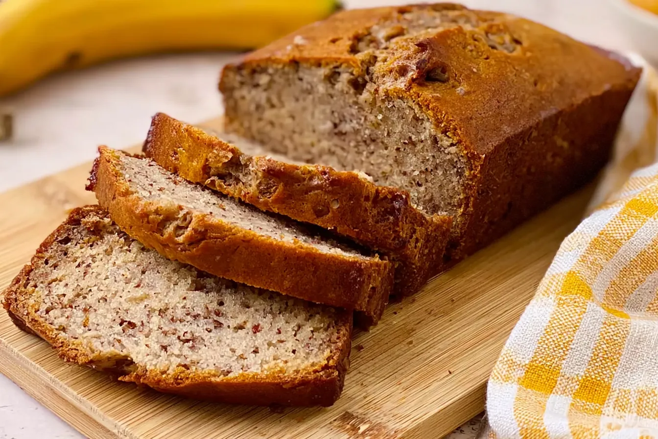 Delicious Homemade Banana Bread Loaf Freshly Baked