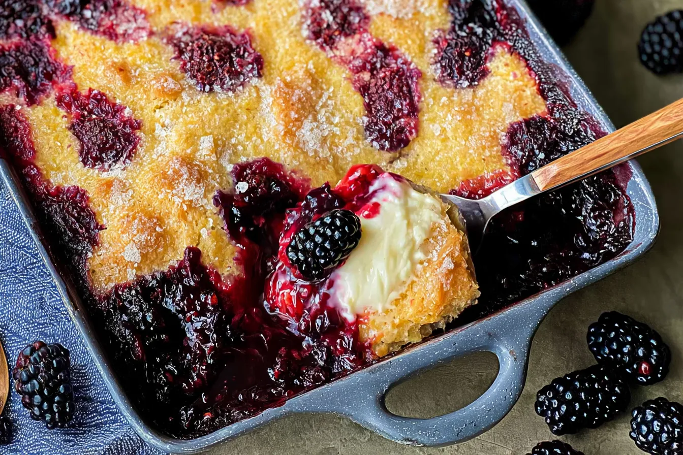 Blackberry Cobbler Delight: A Must-Try Dessert Recipe Homemade Blackberry Cobbler Fresh Out of the Oven