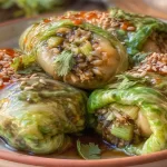 Cabbage Wraps Filled with Fresh Ingredients