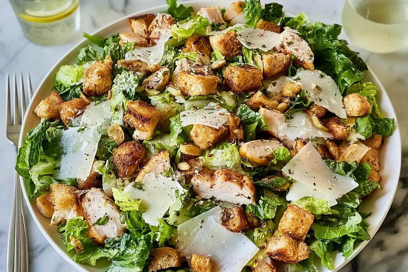 Delicious Caesar Salad with Homemade Dressing