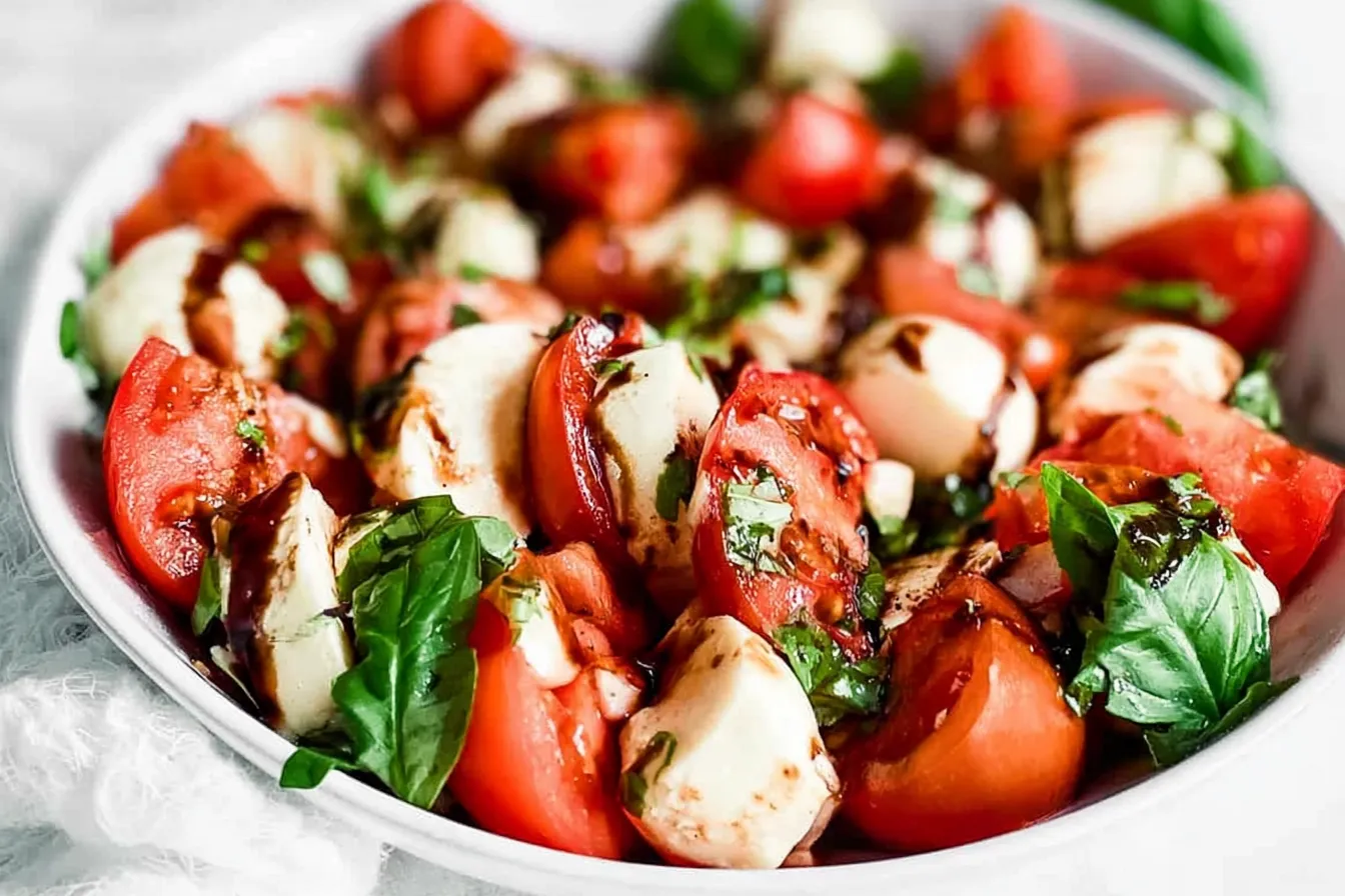 Caprese Salad: A Fresh Delight You’ll Love! 1 Caprese Salad with Fresh Basil and Mozzarella