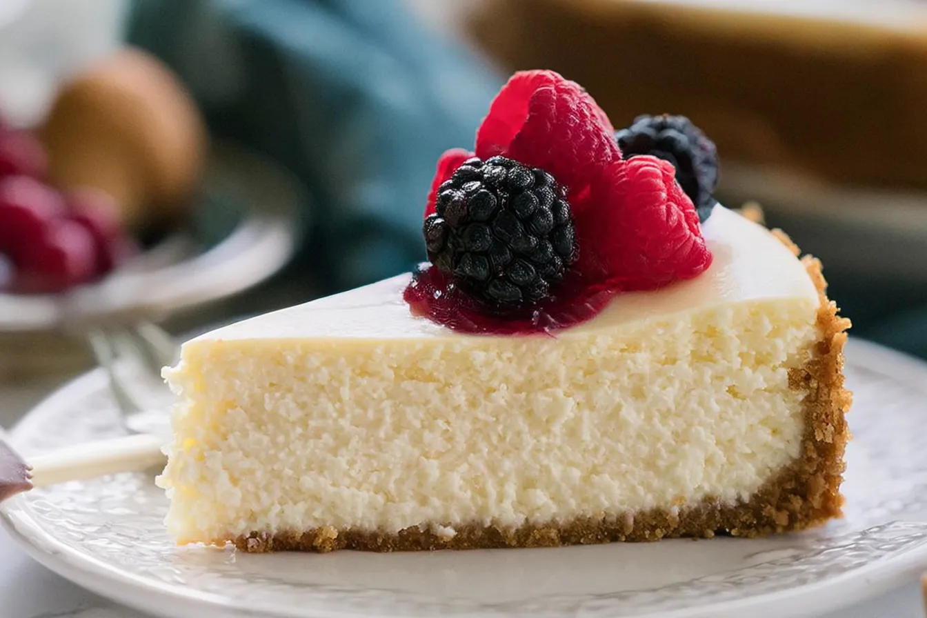 Delicious Cheesecake Slices on a Elegant Plate