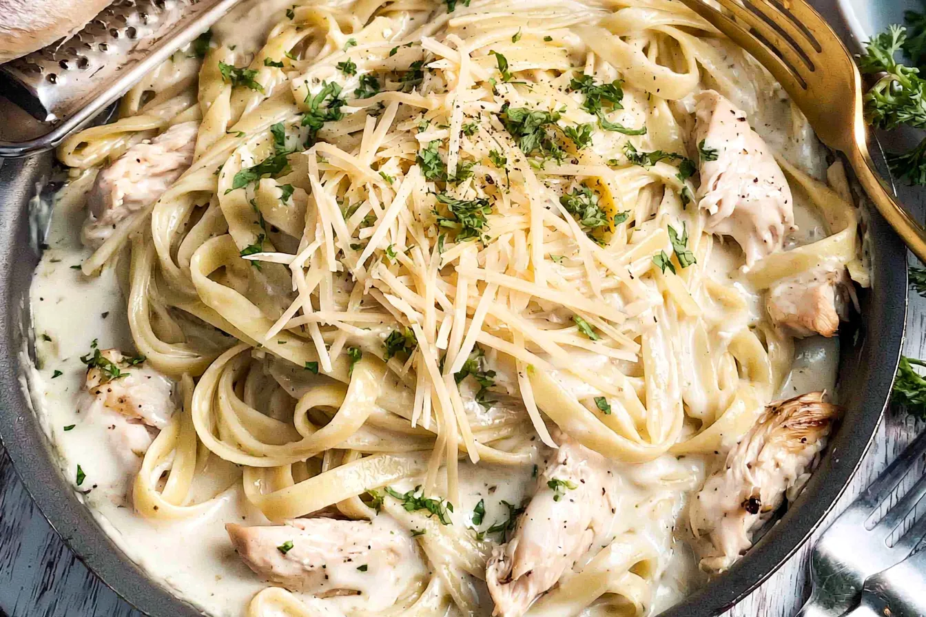 Chicken Alfredo: Creamy Delight You Can't Resist! 1 Creamy Chicken Alfredo Pasta Dish