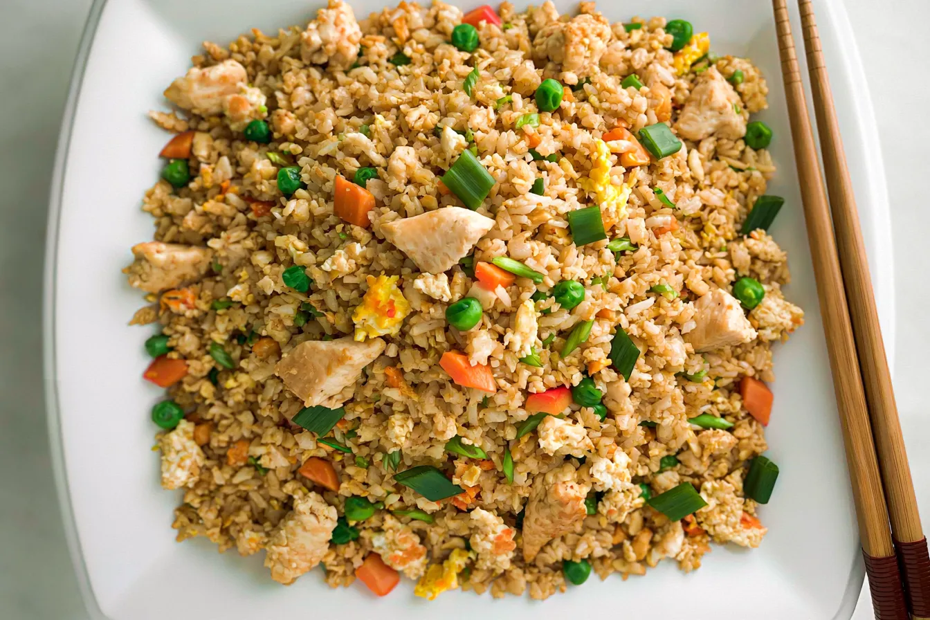 Chicken Fried Rice in a Bowl