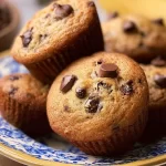 Chocolate Chip Banana Muffins Freshly Baked