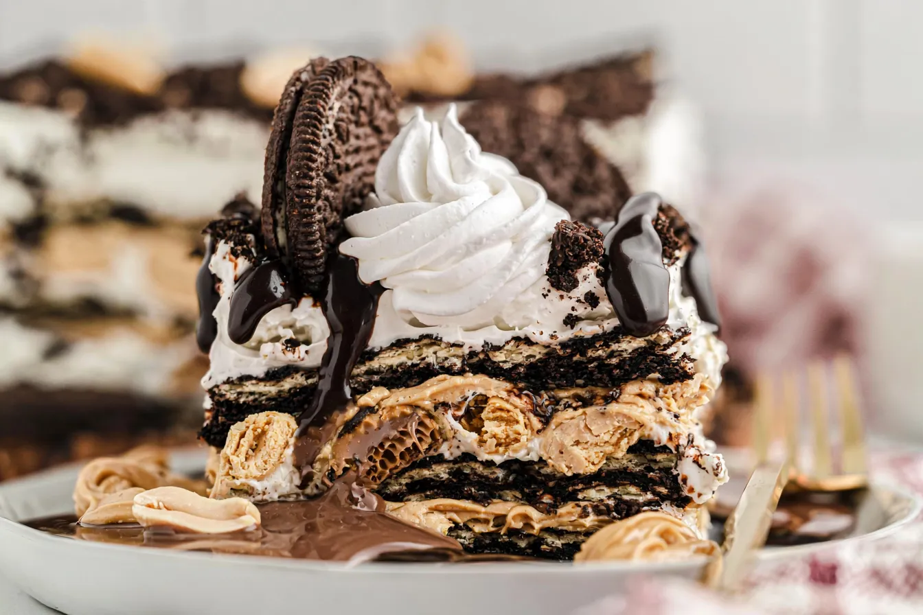 Chocolate Peanut Butter Icebox Cake - Rich and Creamy Delight
