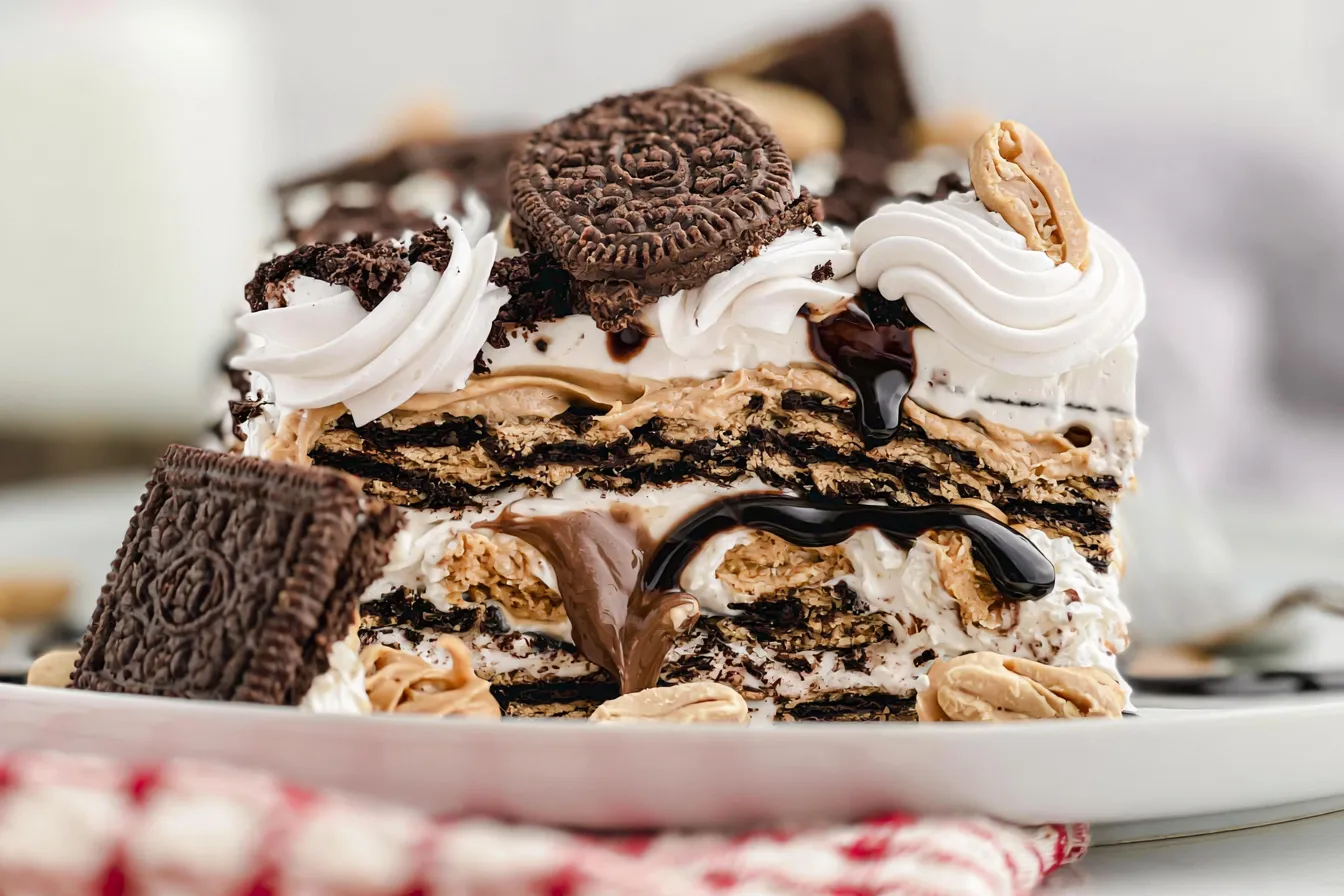 Chocolate Peanut Butter Icebox Cake