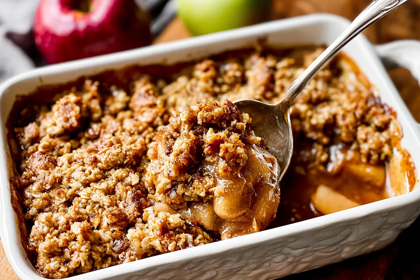 Classic Apple Crisp Fresh Out of the Oven