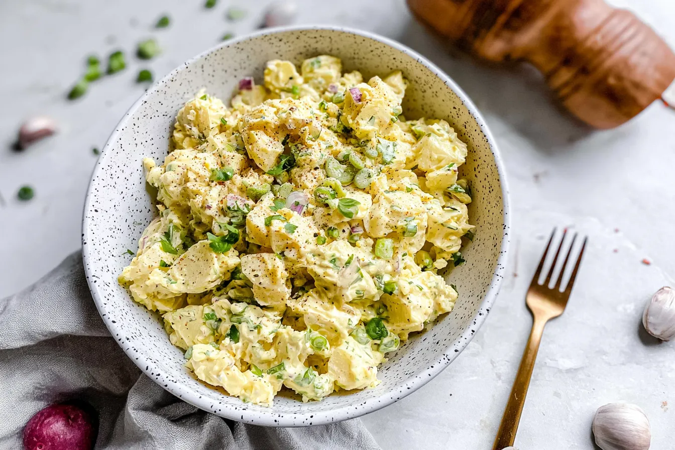 Creamy Potato Salad in a Bowl