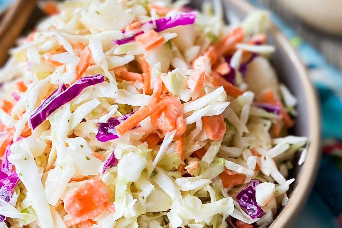 Colorful Coleslaw Salad in a Bowl