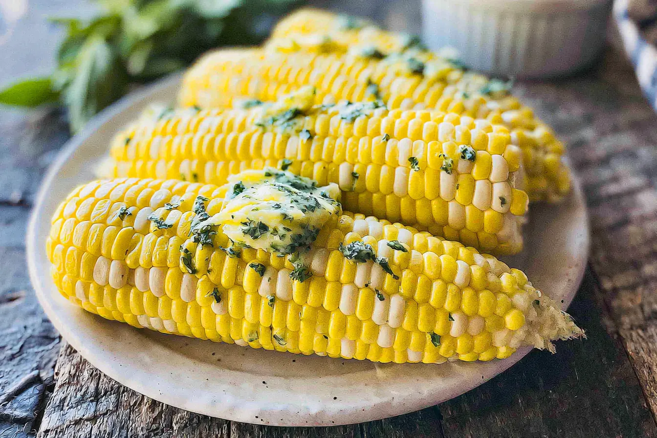 Corn on the Cob with Herb Butter: A Delicious Summer Treat Fresh Corn on the Cob with Herb Butter
