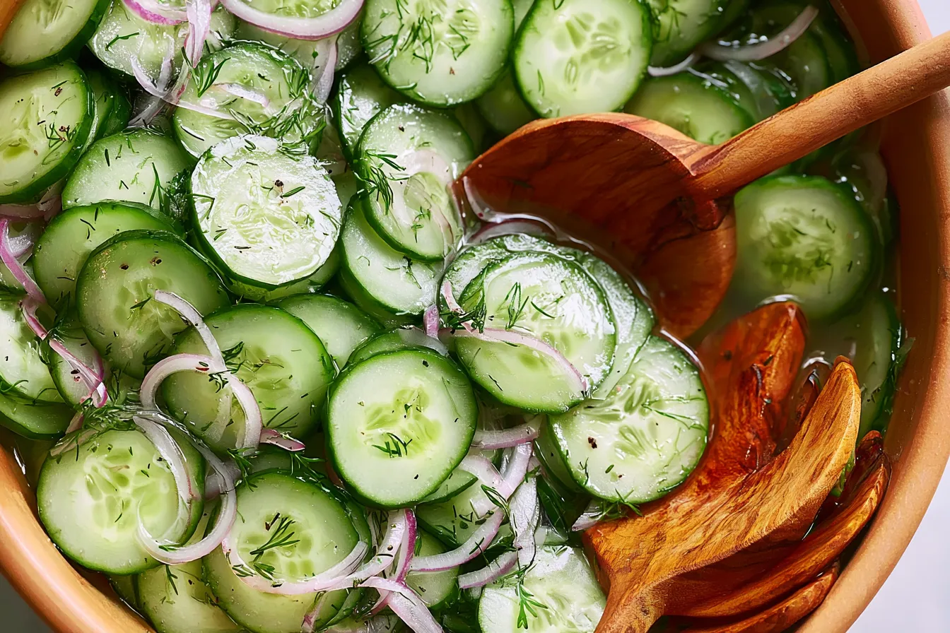Cucumber Salad: Refreshing and Easy Recipe for Summer 1 Cucumber Salad in a Bowl: Fresh and Crisp Ingredients