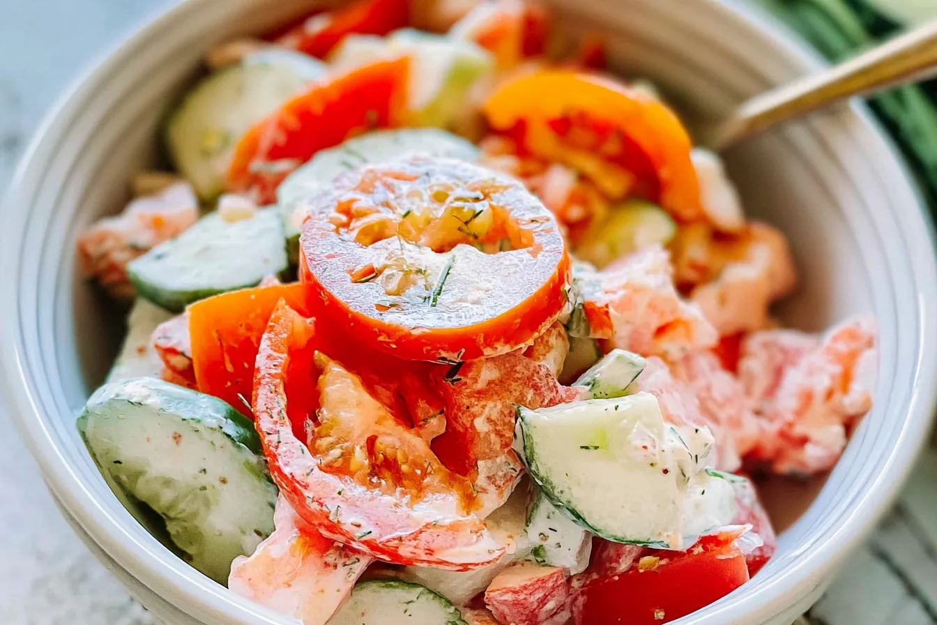Cucumber Tomato Salad: The Refreshing Summer Hit You Need 1 Refreshing Cucumber Tomato Salad for Summer