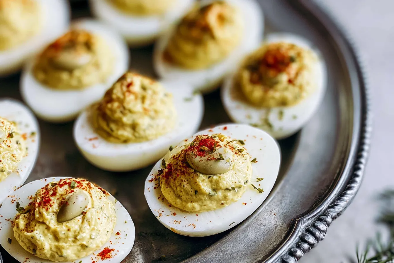 Deviled Eggs Delight: A Must-Try Classic Recipe Deviled Eggs on a Platter Ready to Serve