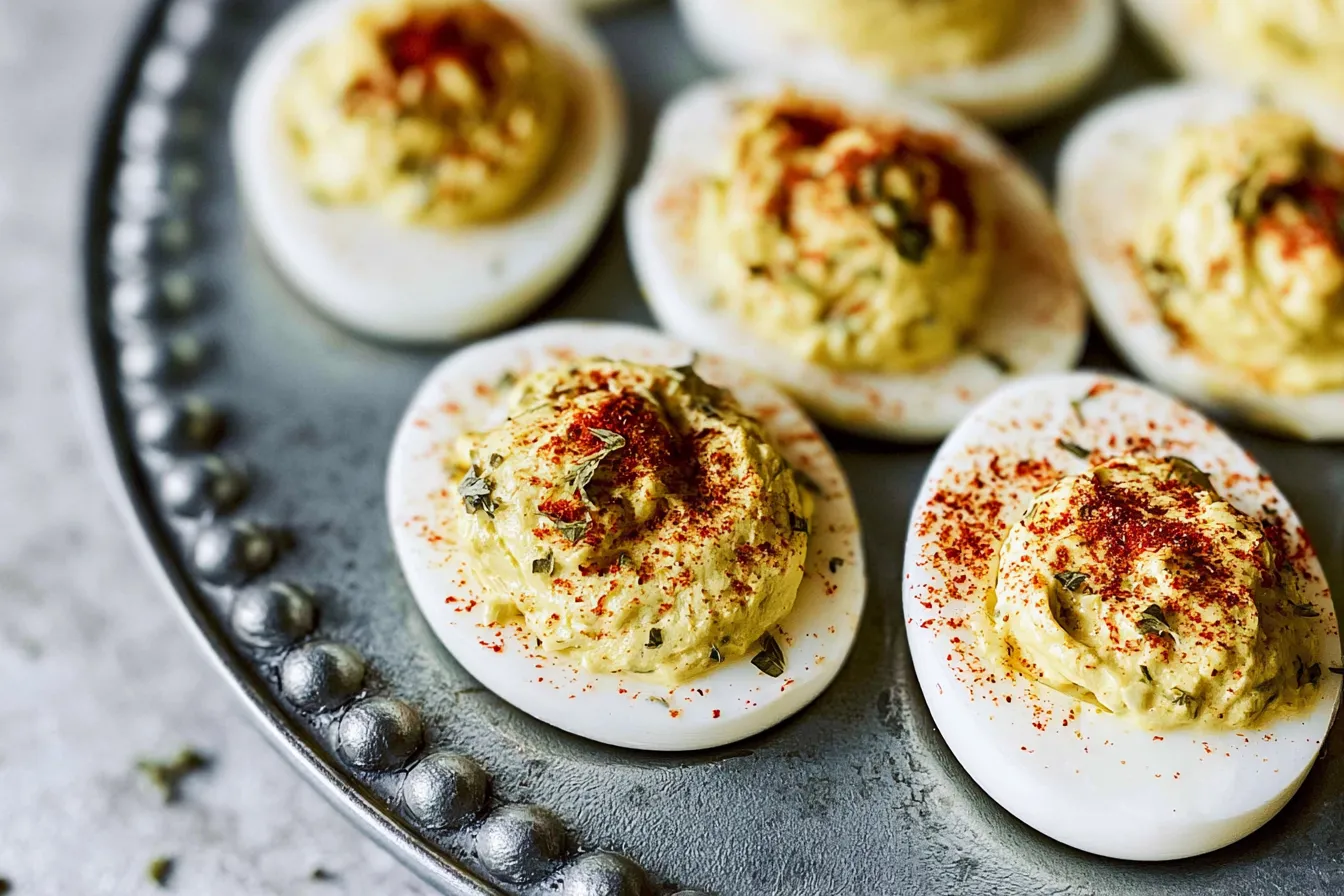 Deviled Eggs Delight: The Perfect Party Snack Recipe Tempting Deviled Eggs Display