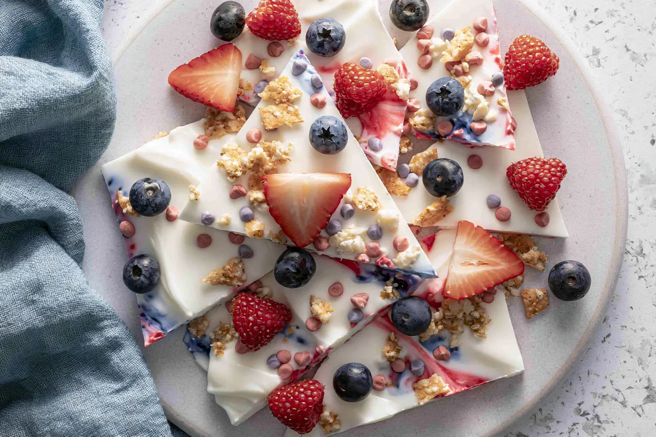 Frozen Yogurt Bark: A Guilt-Free Sweet Treat to Enjoy 1 Frozen Yogurt Bark with Berries and Nuts