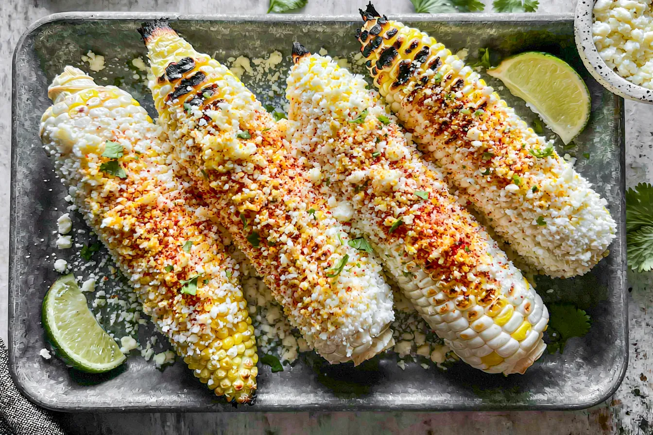 Grilled Corn with Cotija Cheese: A Flavorful Delight 1 Grilled Corn with Cotija Cheese Close-Up