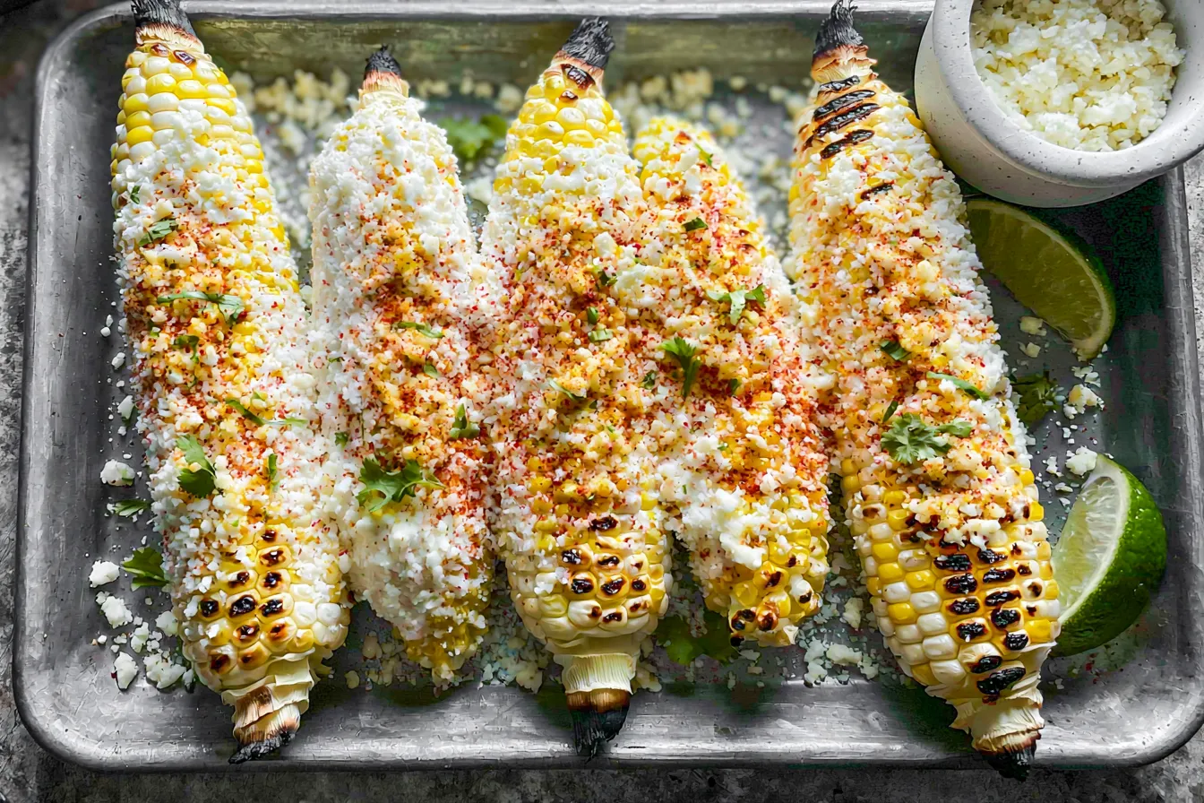 Grilled Corn with Cotija Cheese: A Flavorful Delight 2 Grilled Corn with Cotija Cheese