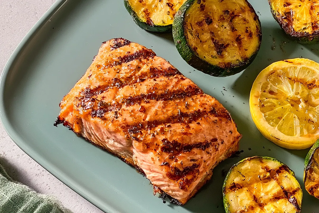 Grilled Salmon with Lemon and Herbs
