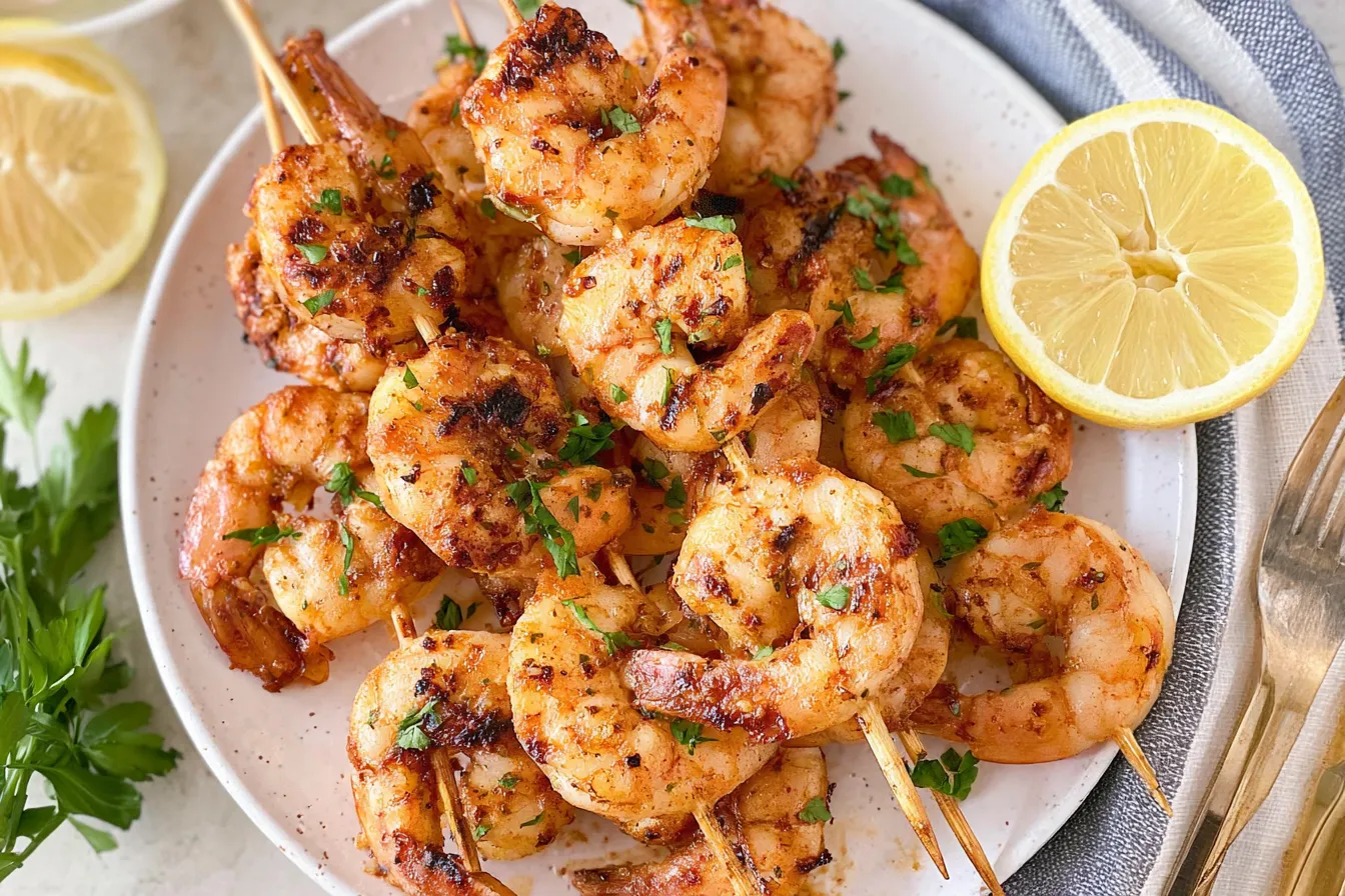 Grilled Shrimp Skewers: A Delightful Summer Recipe! Grilled Shrimp Skewers Ready to Serve