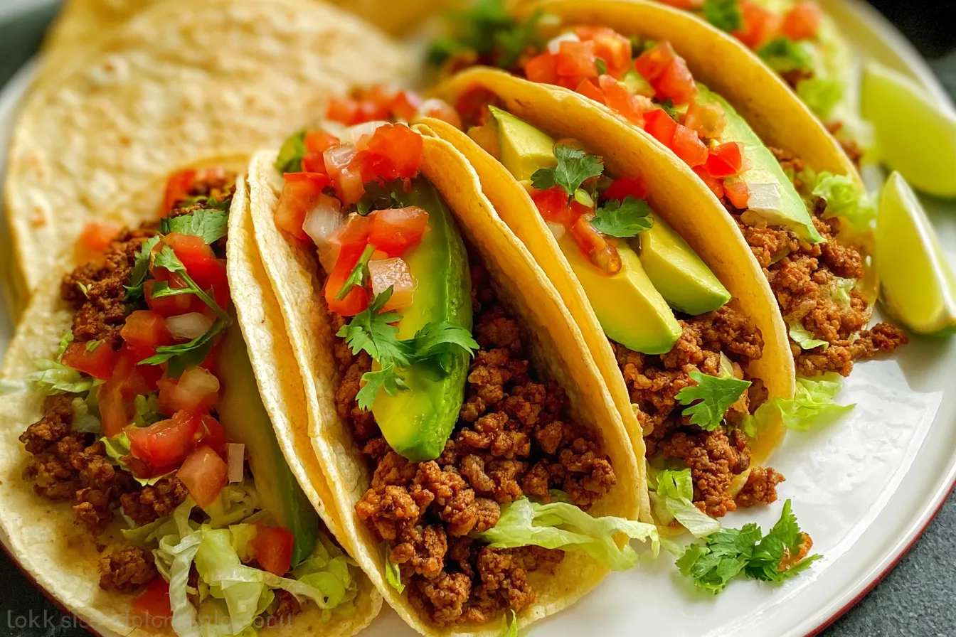 Ground Beef Tacos You’ll Love for Taco Night 1 Delicious Ground Beef Tacos Ready to Serve