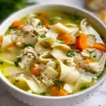 Homemade Chicken Noodle Soup Bowl