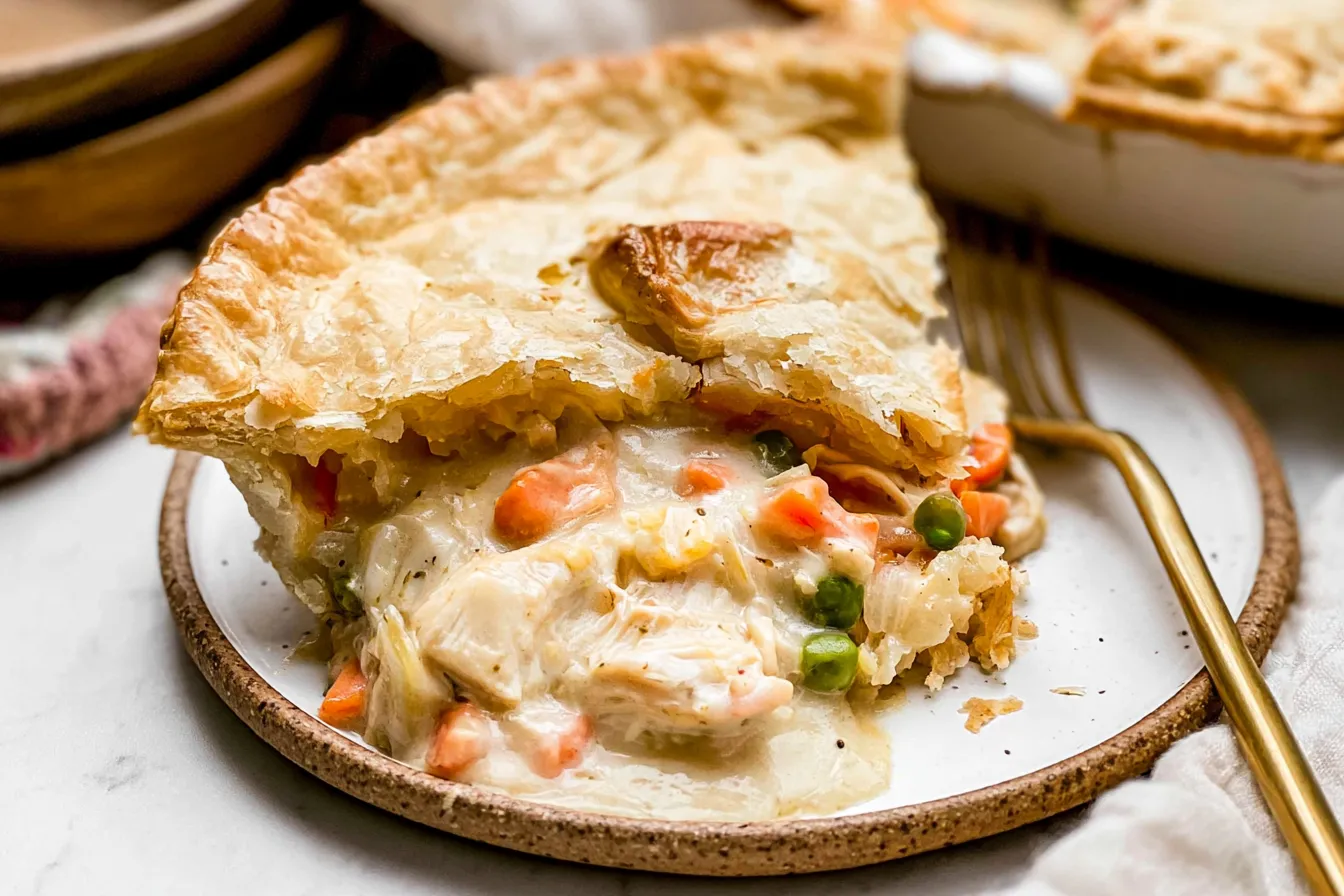 Homemade Chicken Pot Pie Freshly Baked