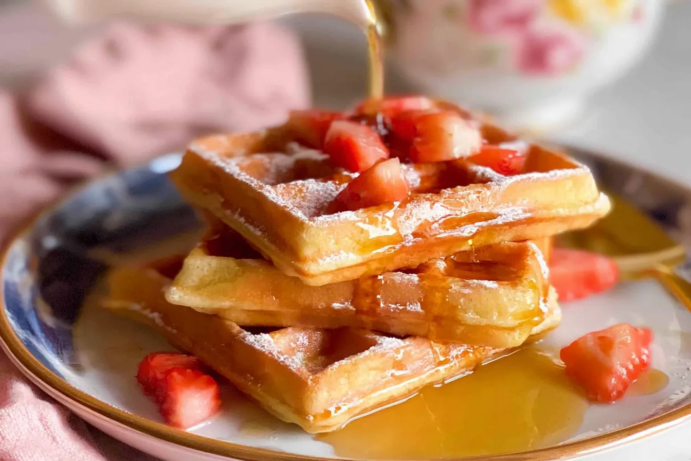 Homemade Waffles: A Delightful Breakfast Treat You’ll Love! 1 Fluffy Homemade Waffles Served with Fresh Berries
