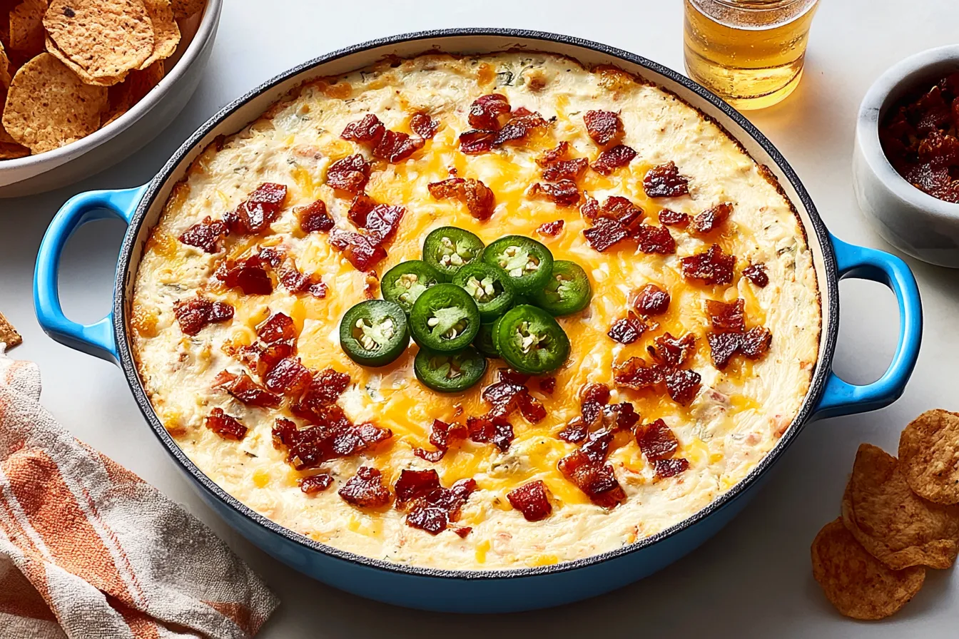 Jalapeño Popper Dip in a Creamy Bowl Ready to Serve