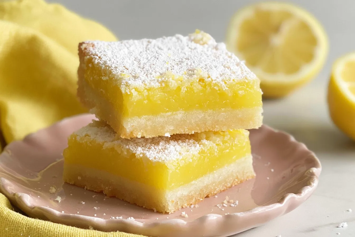 Lemon Bars That Will Brighten Your Day! 1 Delicious Lemon Bars on a Plate