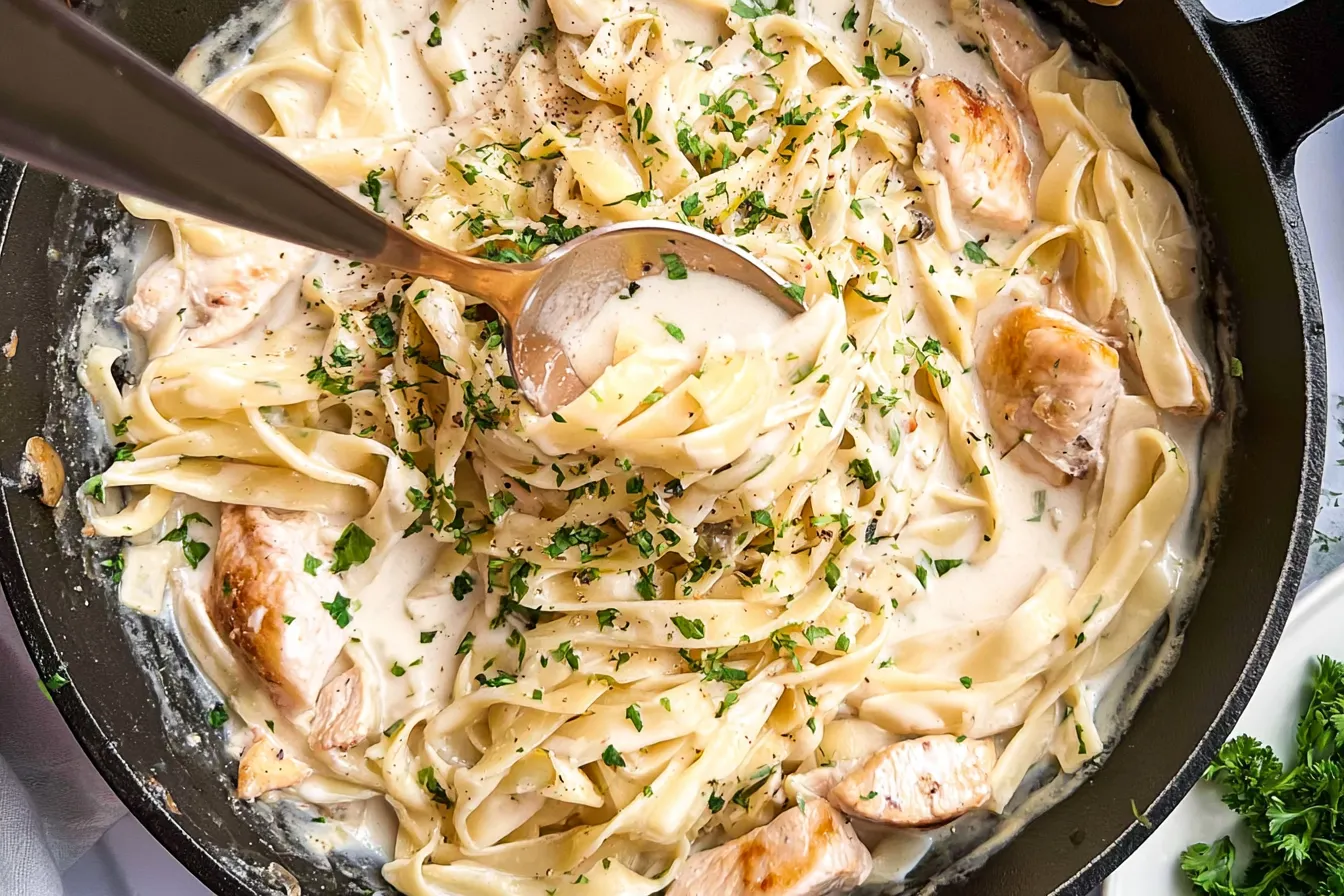 One Pot Creamy Chicken Alfredo