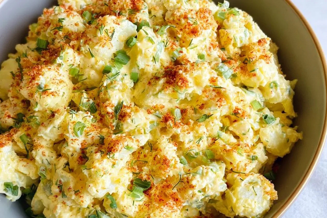 Potato Salad Bliss: The Perfect Summer Side Dish 1 Delicious Potato Salad Served in a Bowl