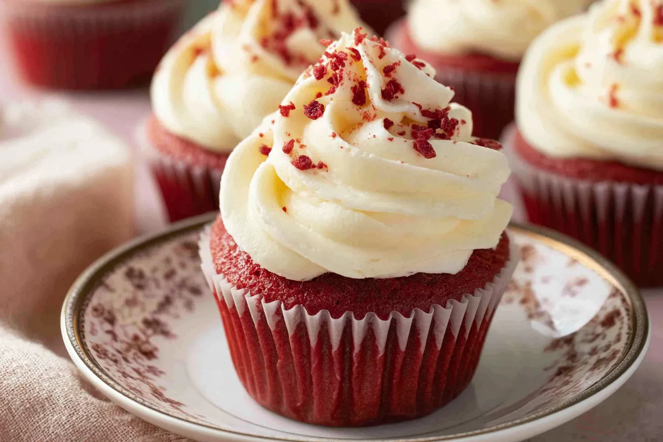 Red Velvet Cupcakes Ready to Be Devoured