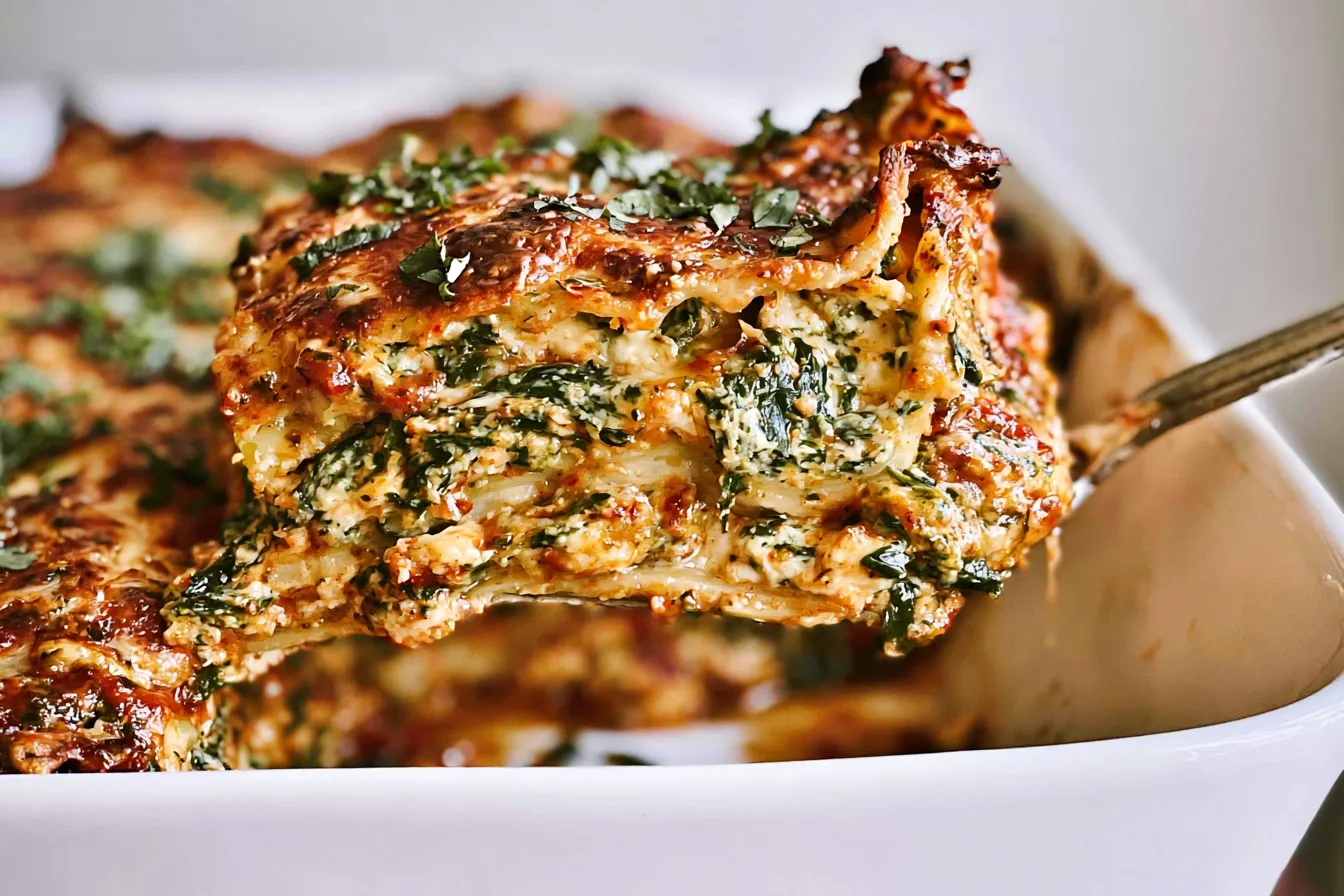 Delicious Spinach and Ricotta Lasagna Slices