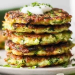 Crispy Zucchini Fritters Ready to Serve