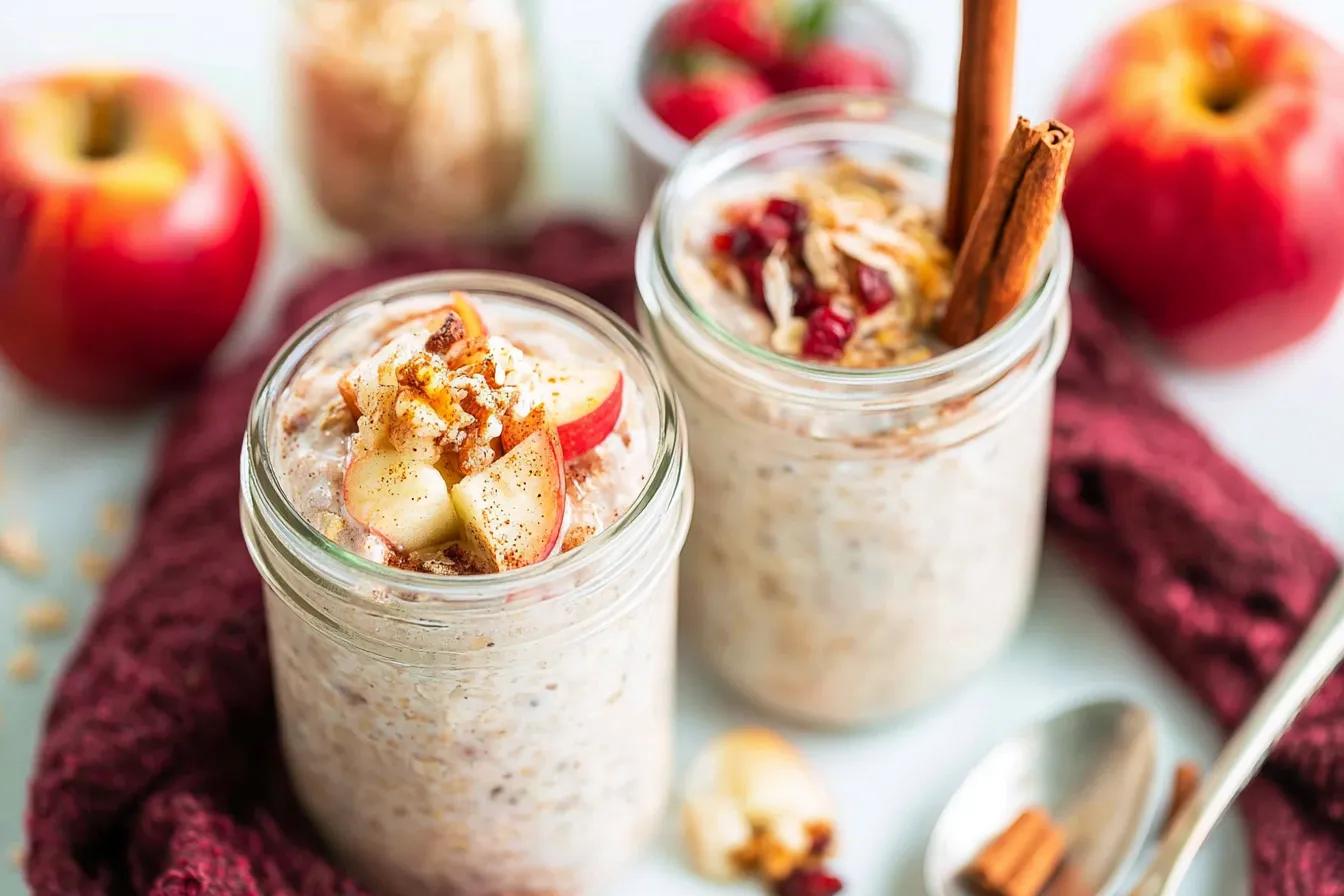 Apple Cinnamon Overnight Oats in a Jar