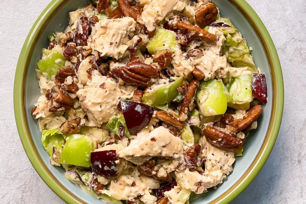 Delicious Apple Pecan Chicken Salad in a Bowl