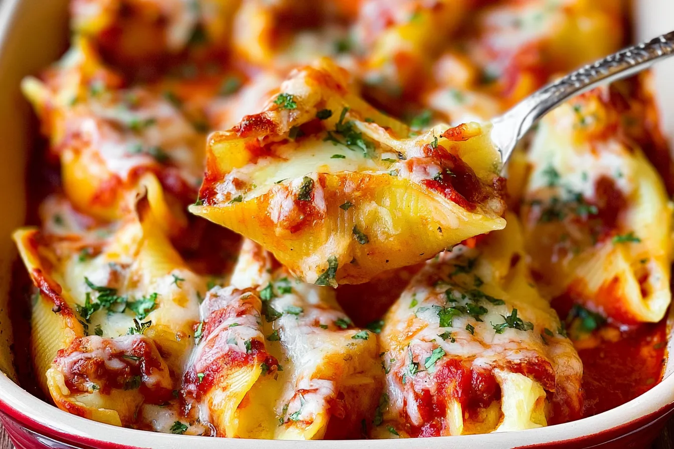 Baked Stuffed Shells: A Comforting Italian Delight 1 Delicious Baked Stuffed Shells Fresh Out of the Oven