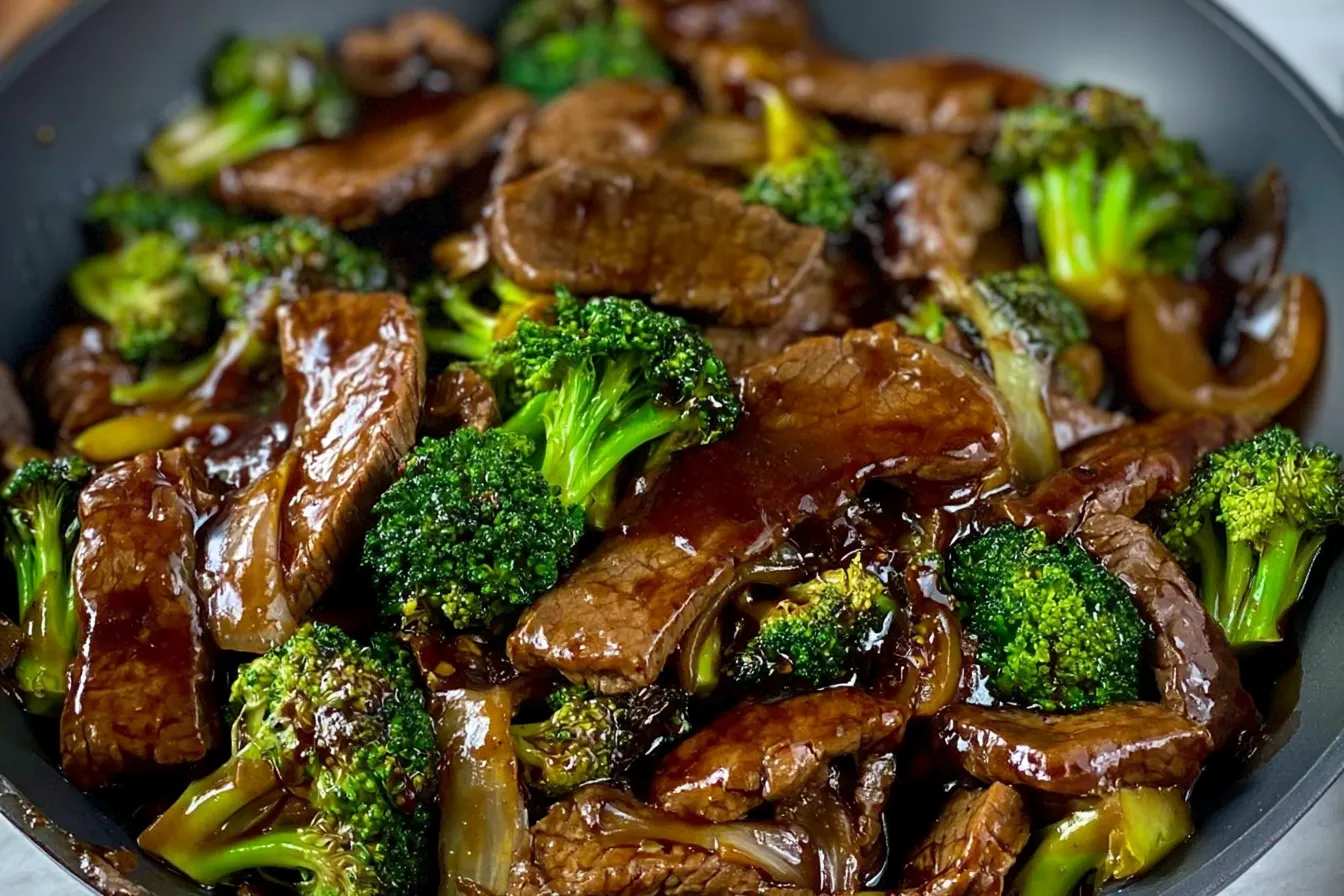 Delicious Beef and Broccoli Stir Fry on a Plate