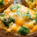 Delicious Broccoli Cheddar Stuffed Baked Potatoes
