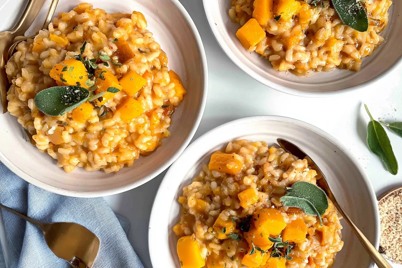 Butternut Squash Risotto in a Creamy Bowl