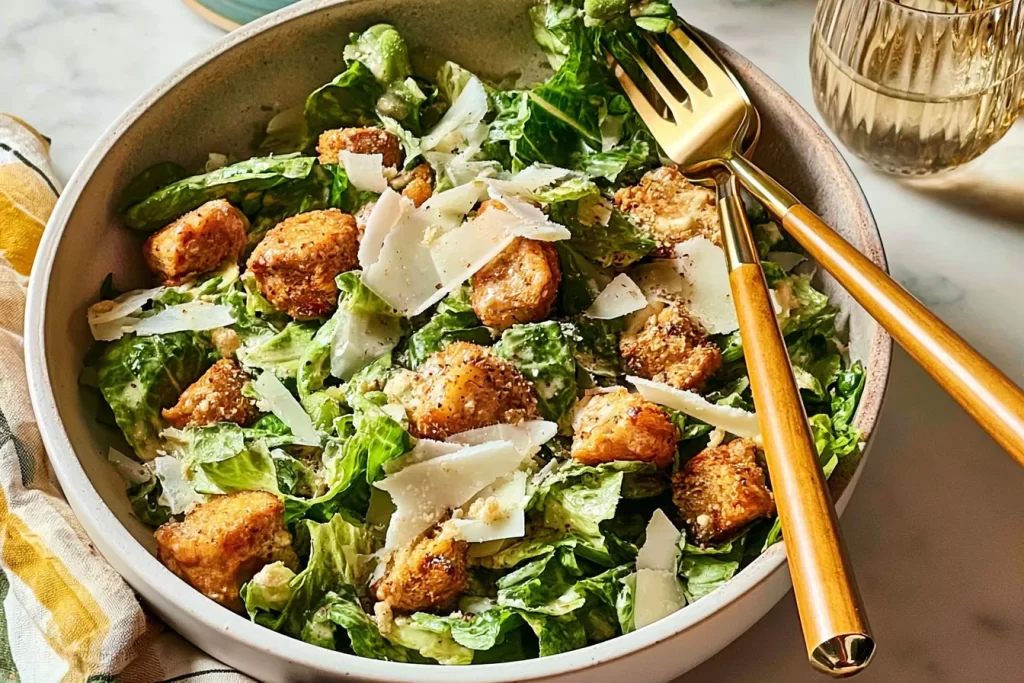 Caesar Salad: Fresh and Flavorful Ingredients in a Bowl