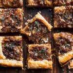 Caramelized Onion Tart Freshly Baked and Ready to Serve
