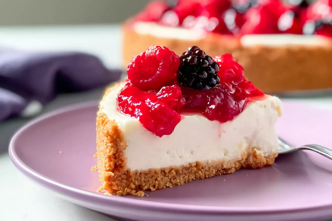 Delicious Cheesecake Slice Ready to Be Served